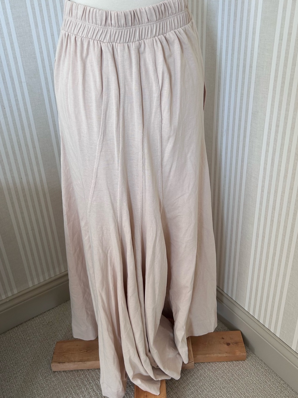 Free People Free-Est Jackie Maxi Skirt Soft Pink Women’s Size Small 100% Cotton - Picture 6 of 9